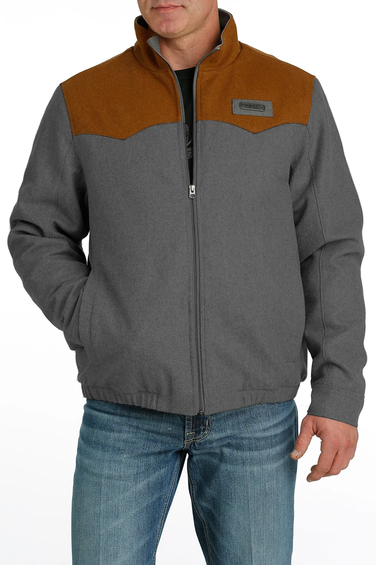 Cinch Mens Grey Concealed Carry  Wooly Jacket