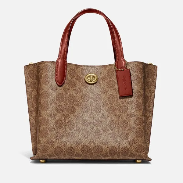 Coach Willow 24 Coated-Canvas Signature Tote Bag