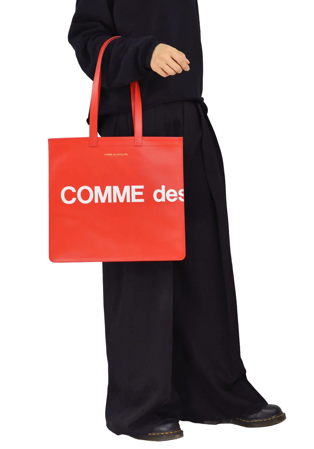 COMME DES GARCONS SA9001HL UNISEX LOGO TOTE BAG RED