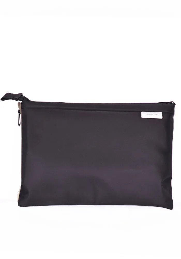 COTE&CIEL 28855 CLUTCH & TOTE BAG ZAAN SLEEK BLACK