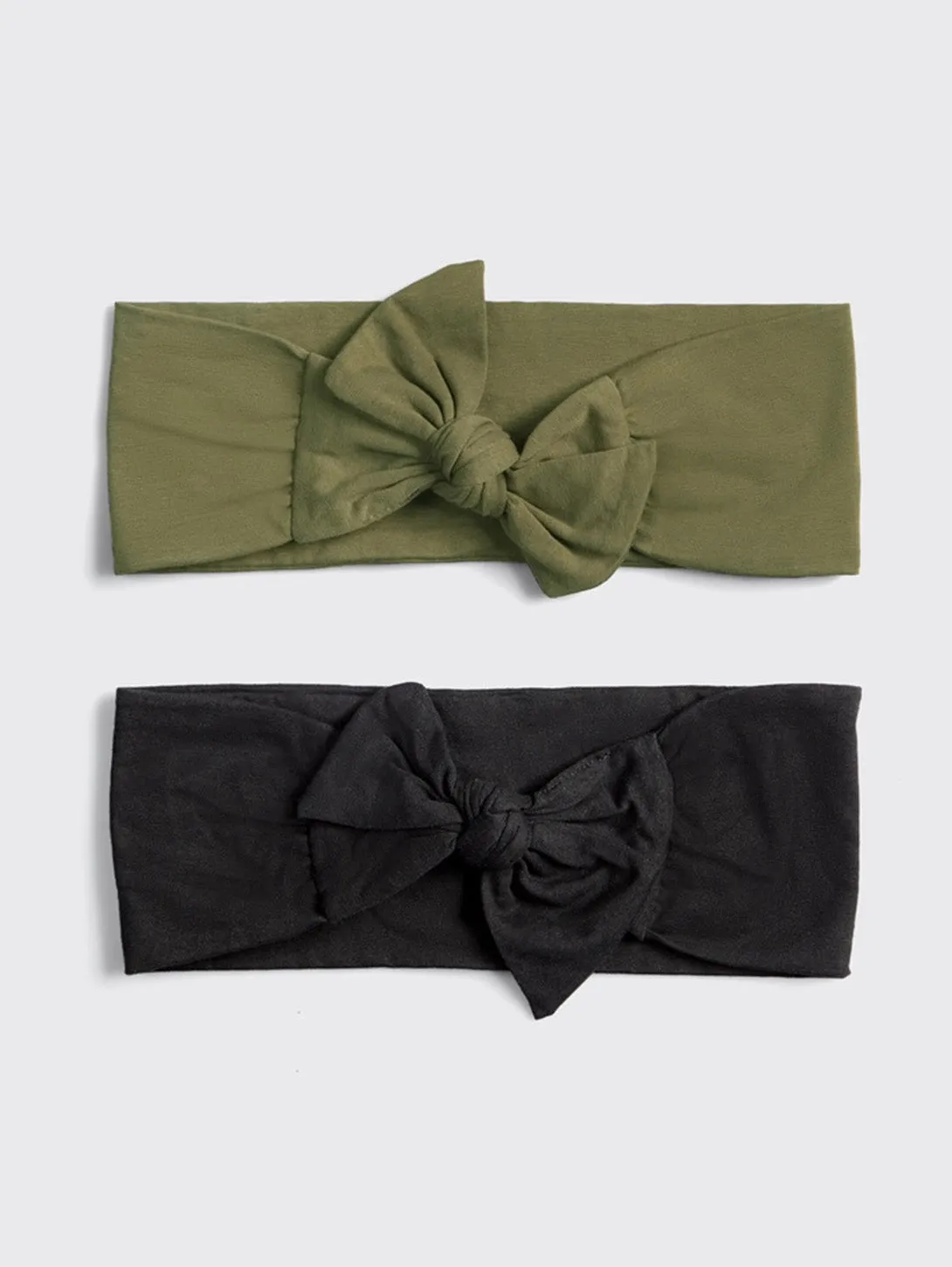 Cotton Adjustable Headbands - Moss