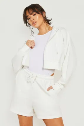 Crop Zip Through Hoodie with REEL Cotton