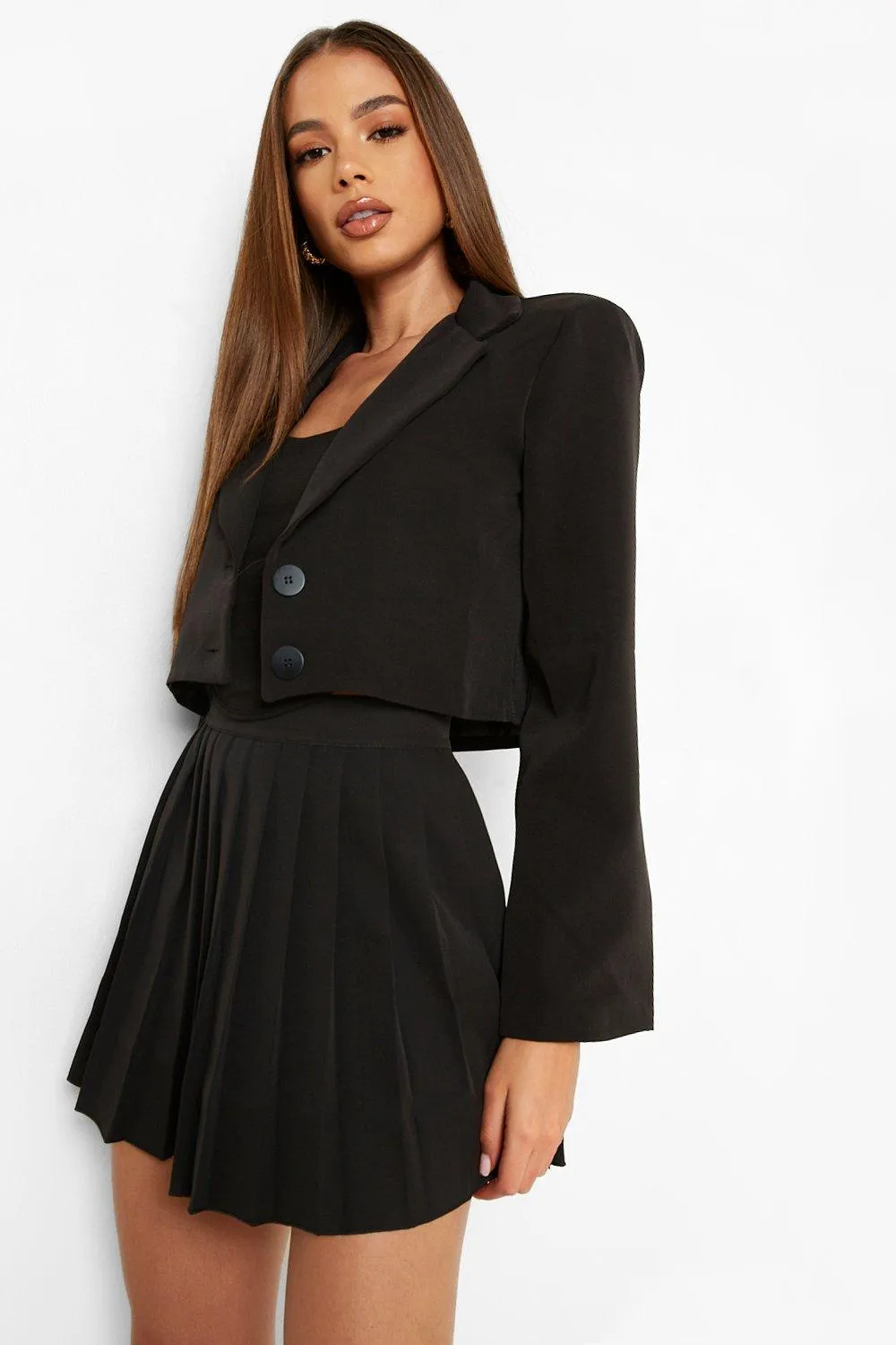 Cropped Tailored Blazer