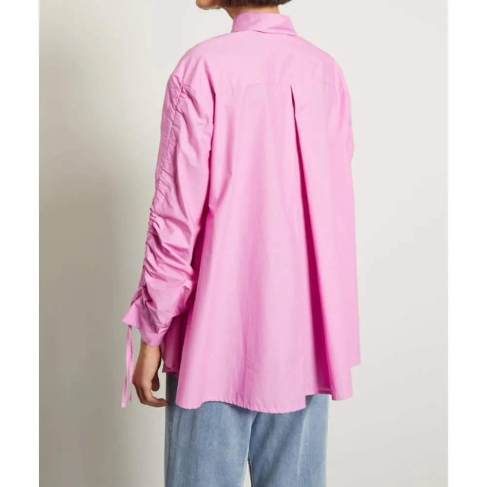 Diffusione Tessile  |Street Style Long Sleeves Plain Cotton Logo Tunics