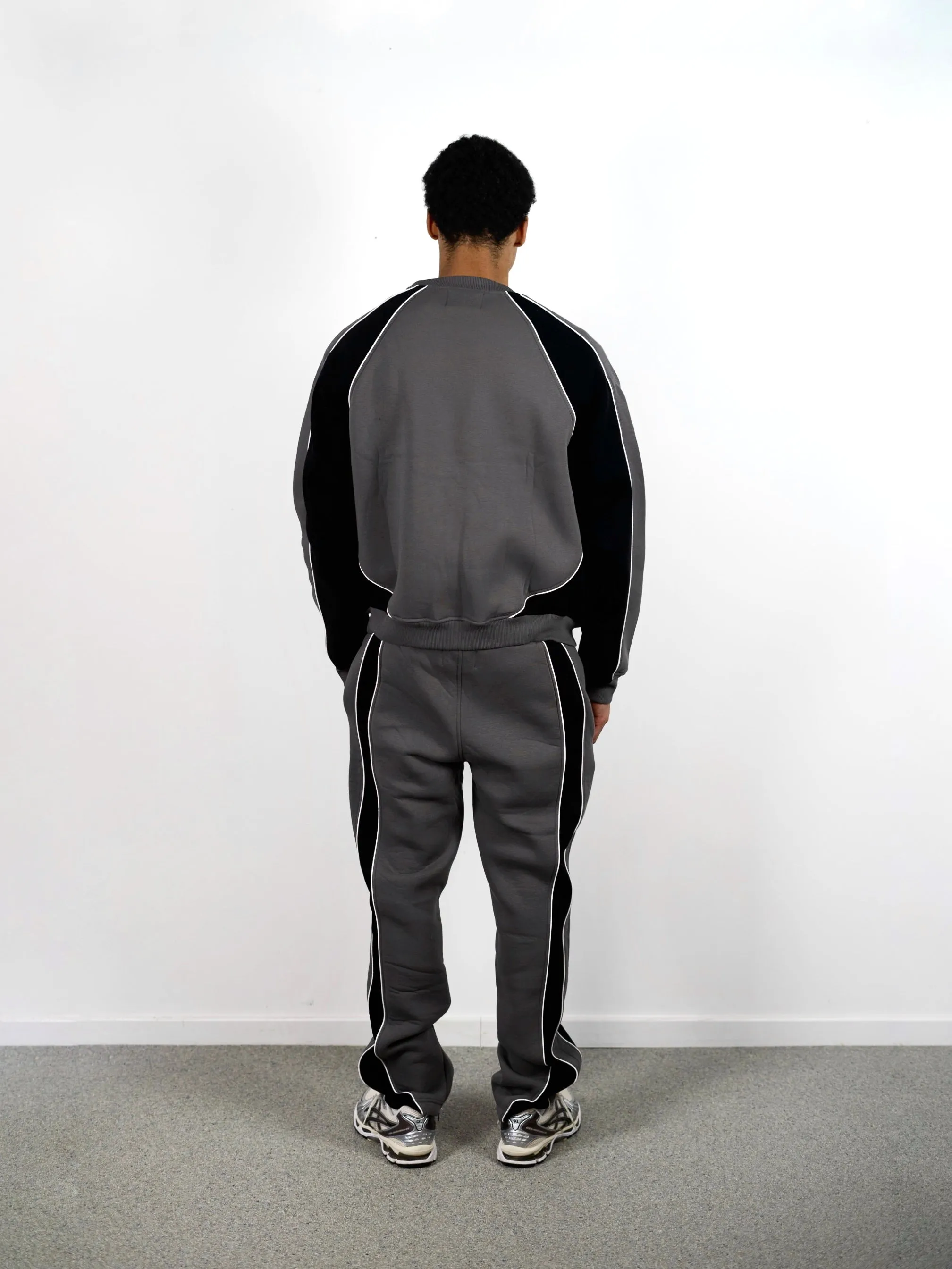 Dix-Sept La Marque Dark Grey Colorblock Pants