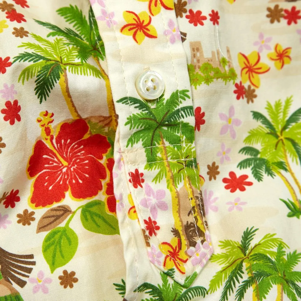 Engineered Garments 19th Century BD ShirtNatural Hula Girl Print