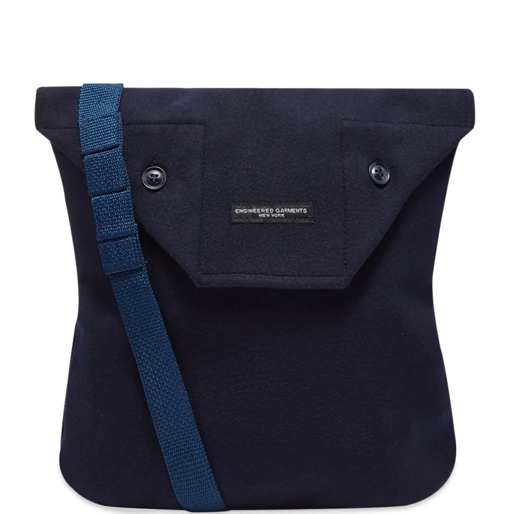 Engineered Garments Shoulder PouchNavy Fake Melton