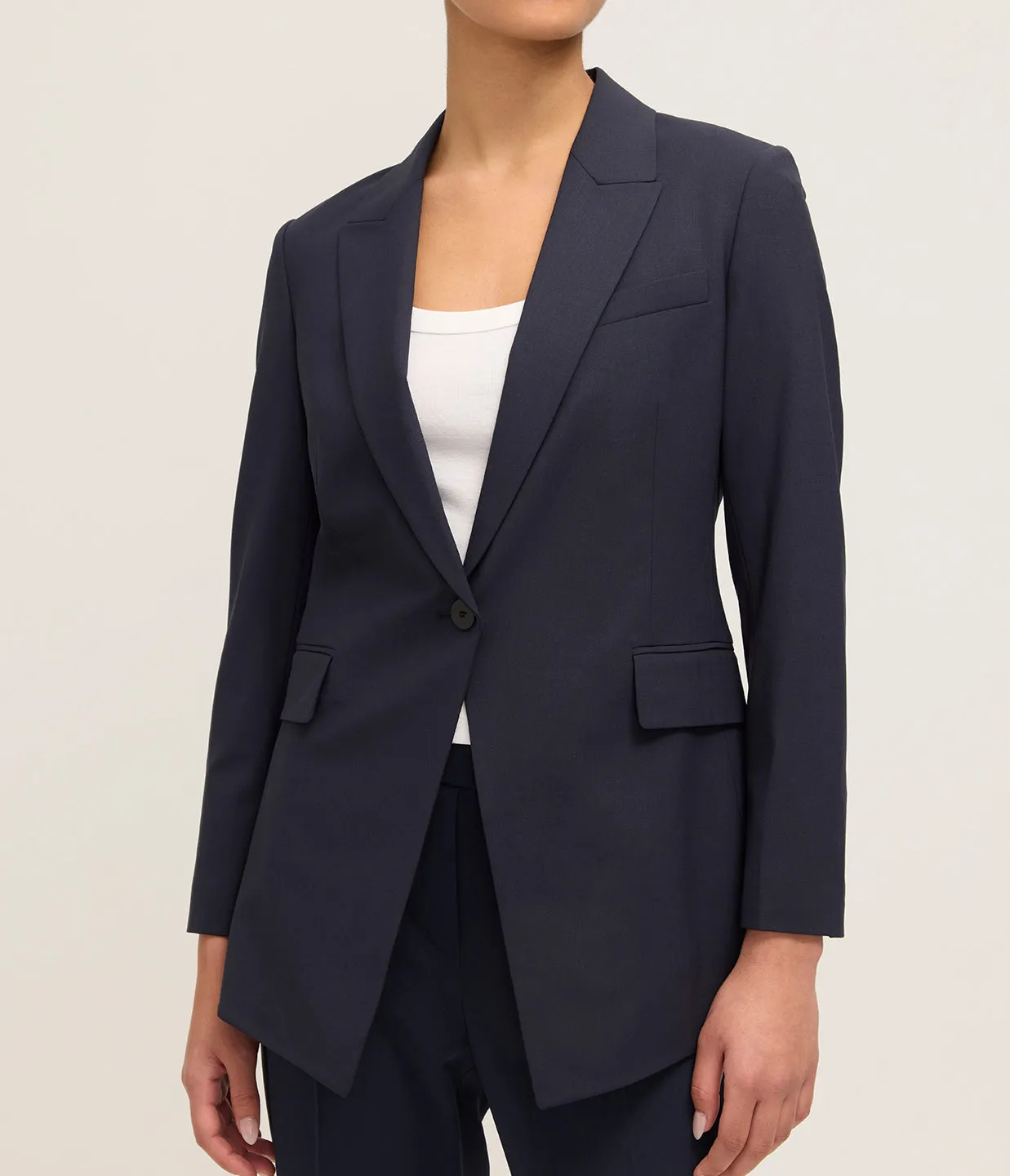 Etiennette Wool Blazer in Nocturne Navy