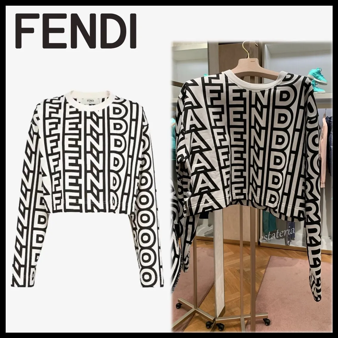 FENDI  |Plain Logo Outlet Hoodies & Sweatshirts