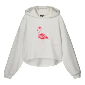 FLAMINGO CROP HOODIE