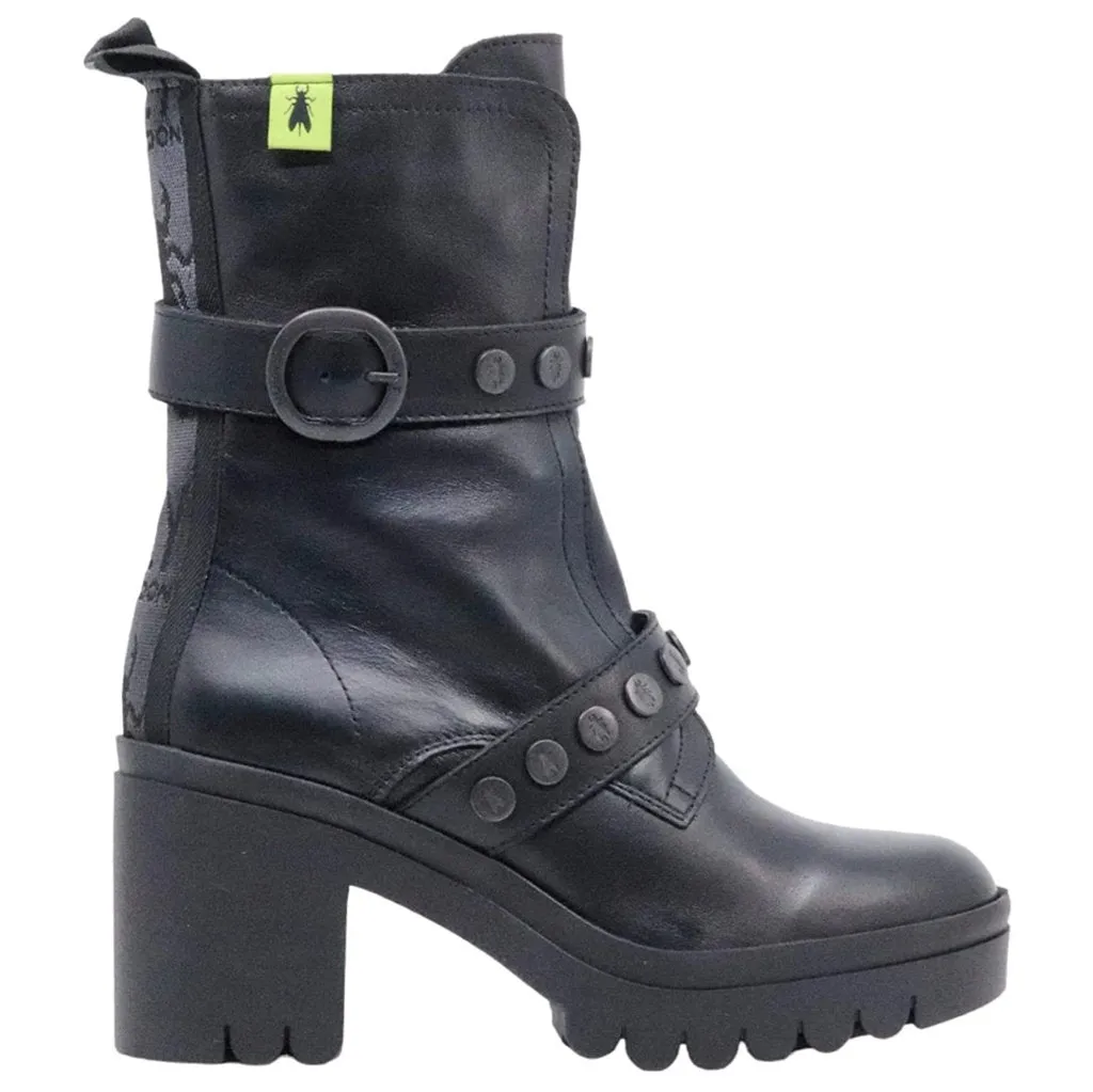 Fly London Womens Boots TAMA888FLY Casual Zip-Up Buckle Heeled Leather - UK 4