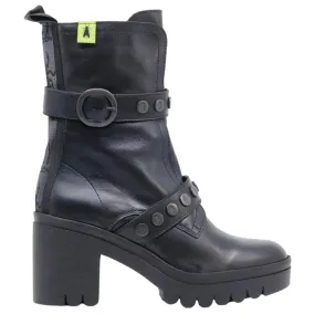 Fly London Womens Boots TAMA888FLY Casual Zip-Up Buckle Heeled Leather - UK 4