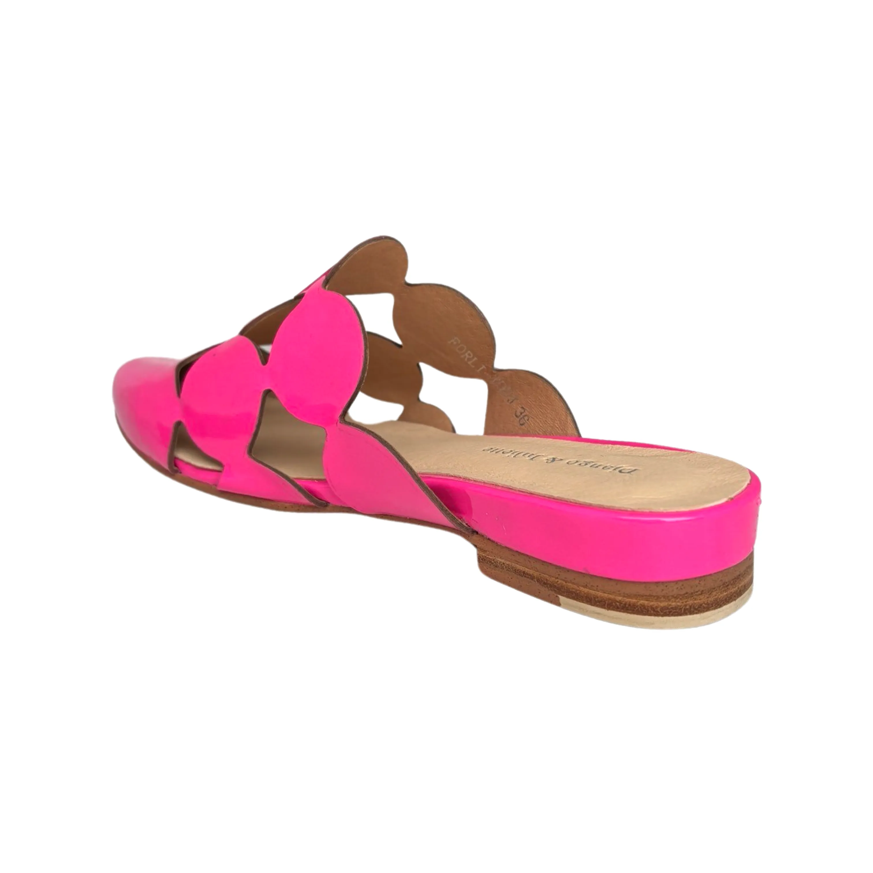 Forli Hot Pink Patent Flat Slide