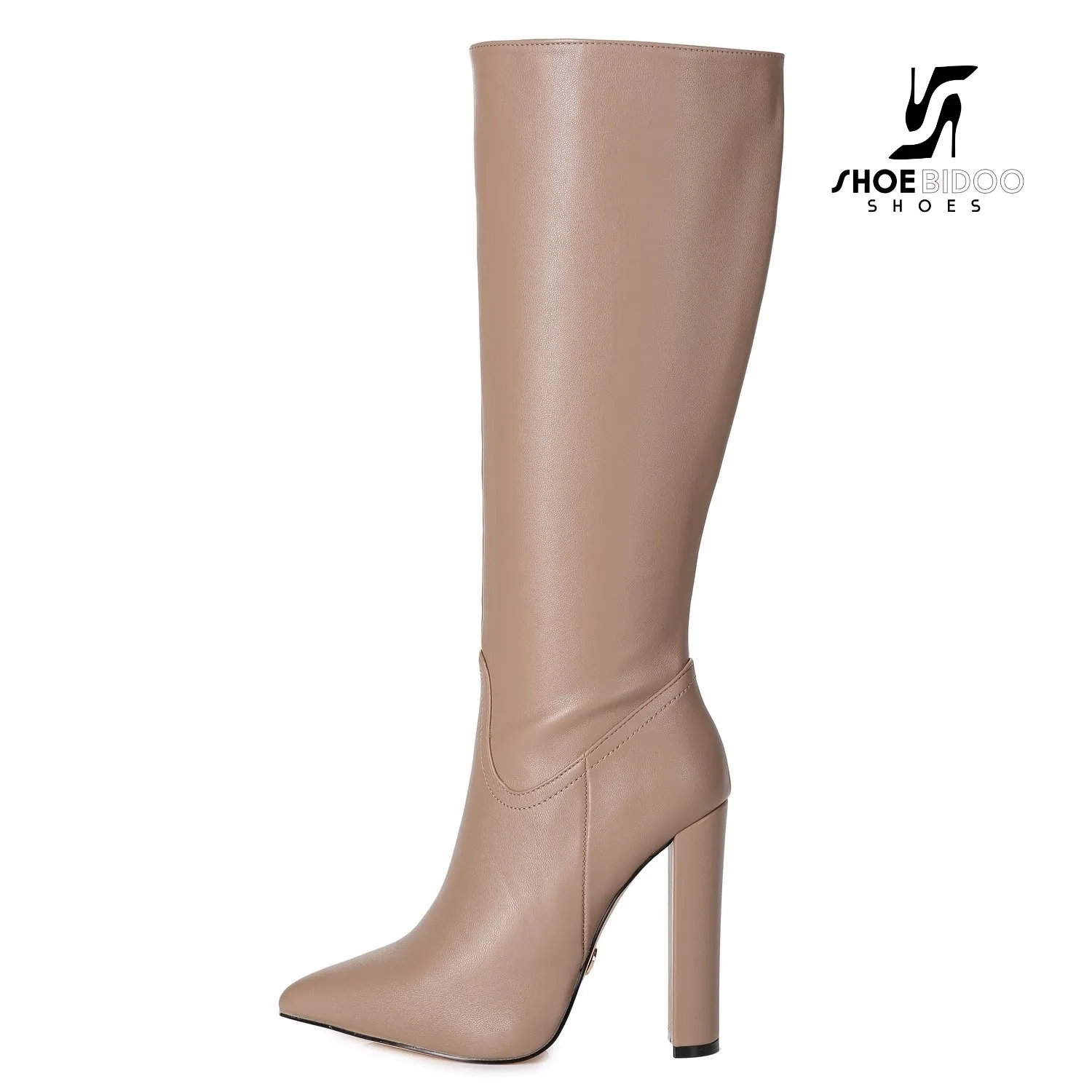 Giaro knee boots TAKEN in taupe matte with 12cm heels