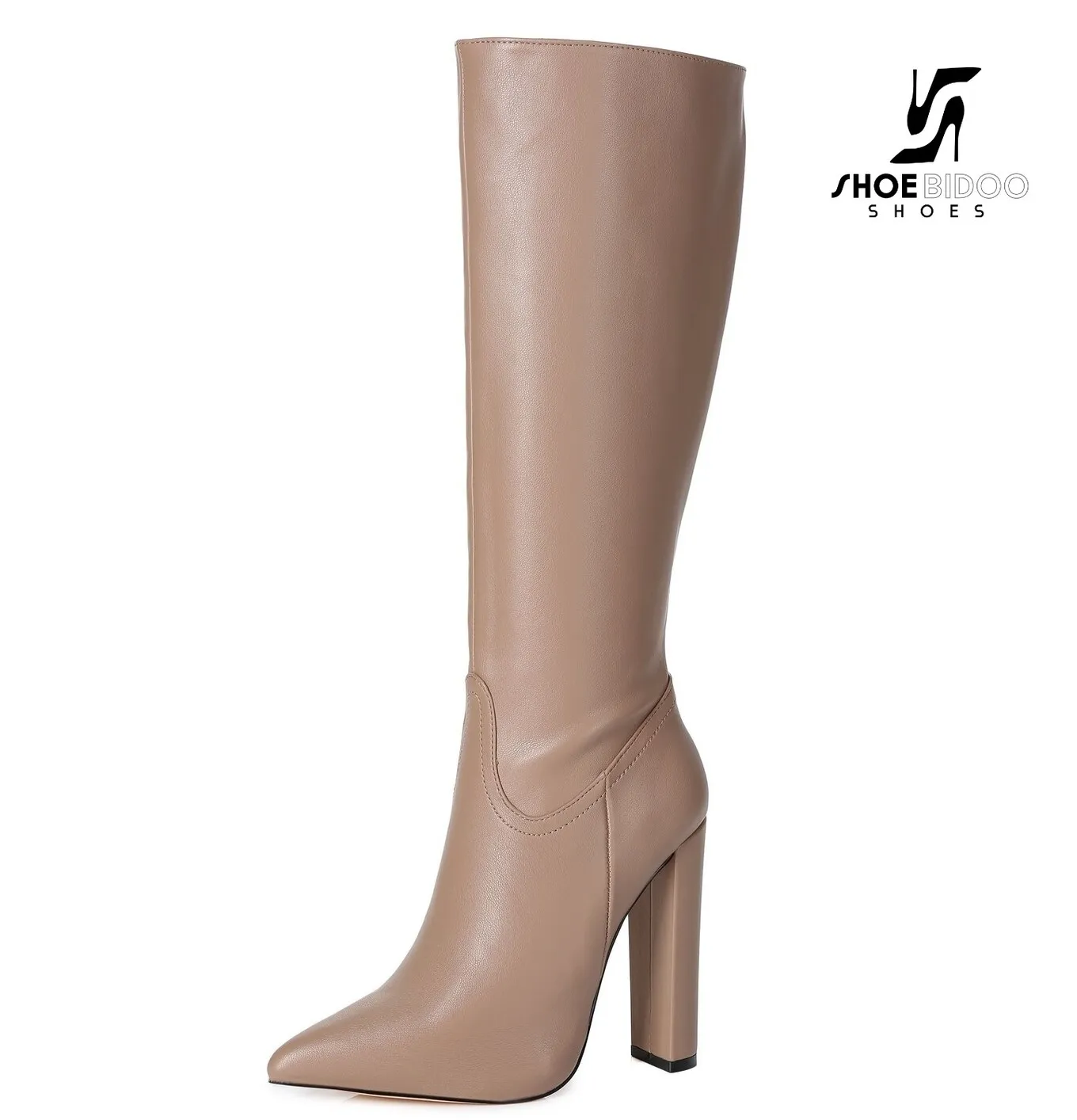 Giaro knee boots TAKEN in taupe matte with 12cm heels