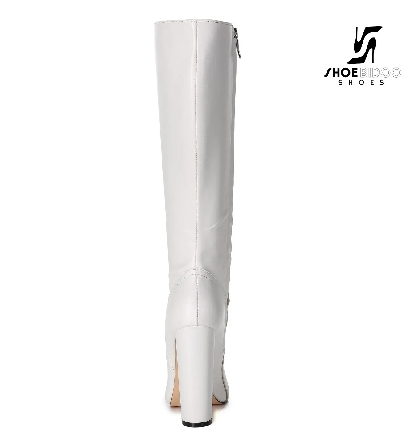 Giaro knee boots TAKEN in white matte with 12cm heels