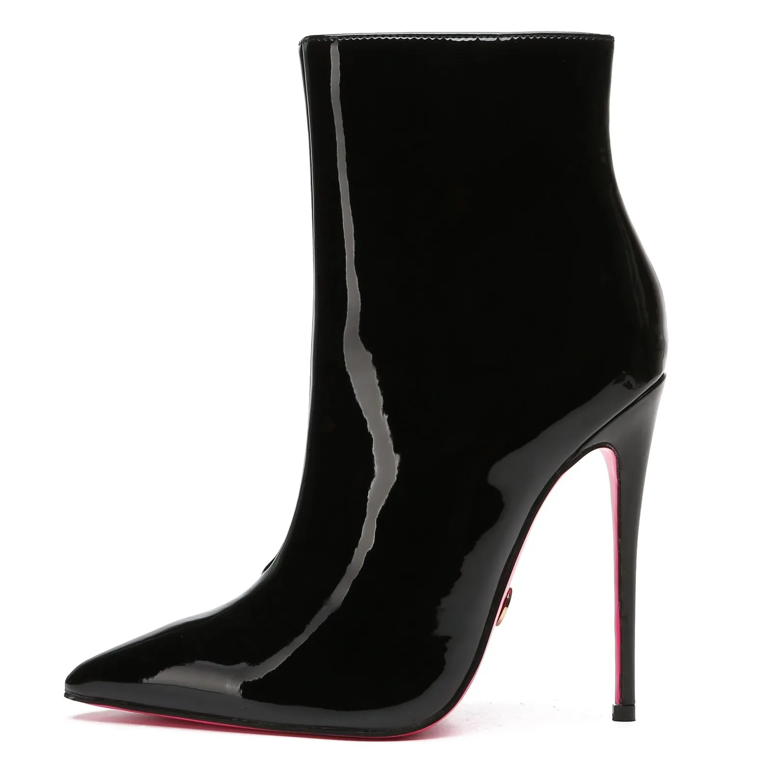 Giaro TALIA BLACK SHINY ANKLE BOOTS