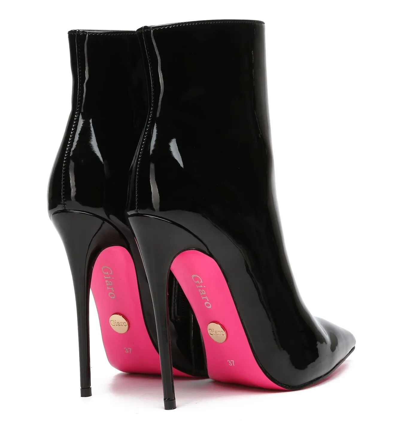 Giaro TALIA BLACK SHINY ANKLE BOOTS