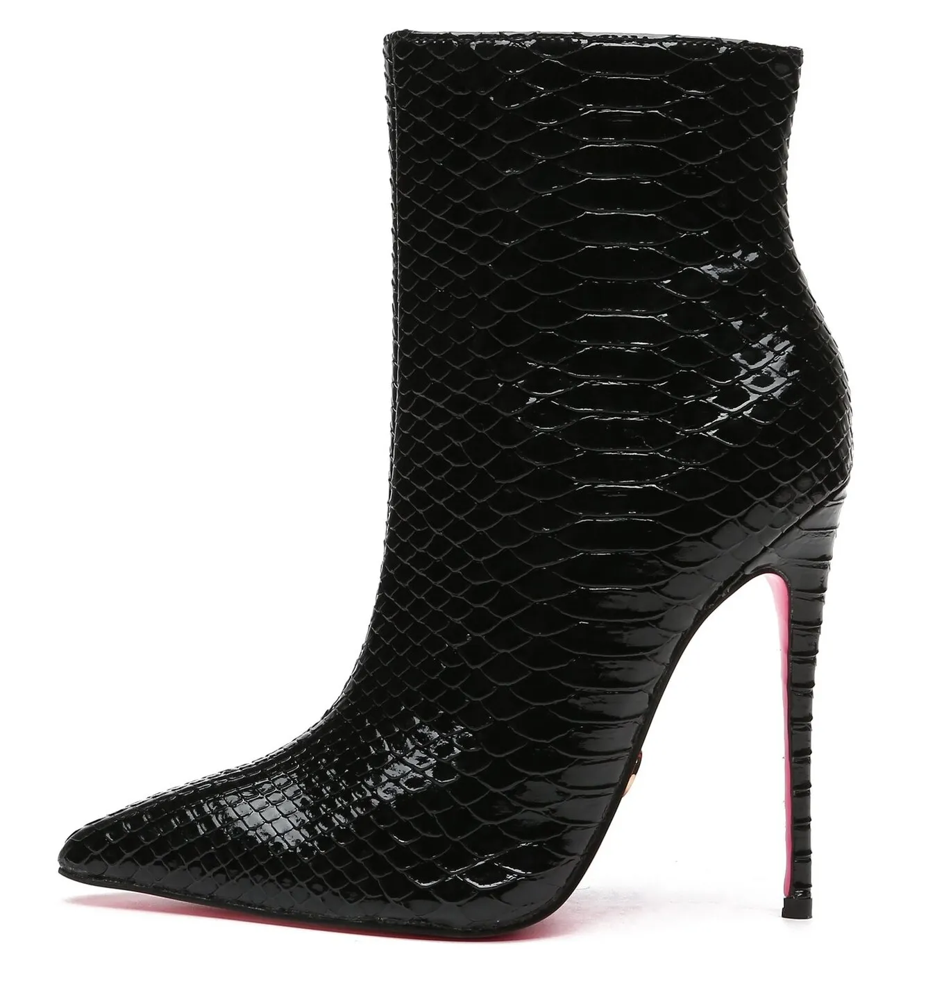 Giaro TALIA BLACK SNAKE ANKLE BOOTS