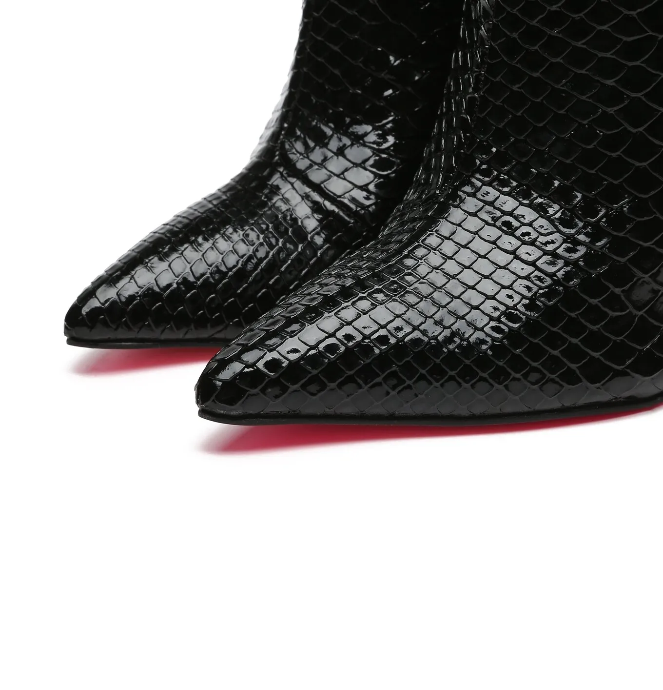 Giaro TALIA BLACK SNAKE ANKLE BOOTS