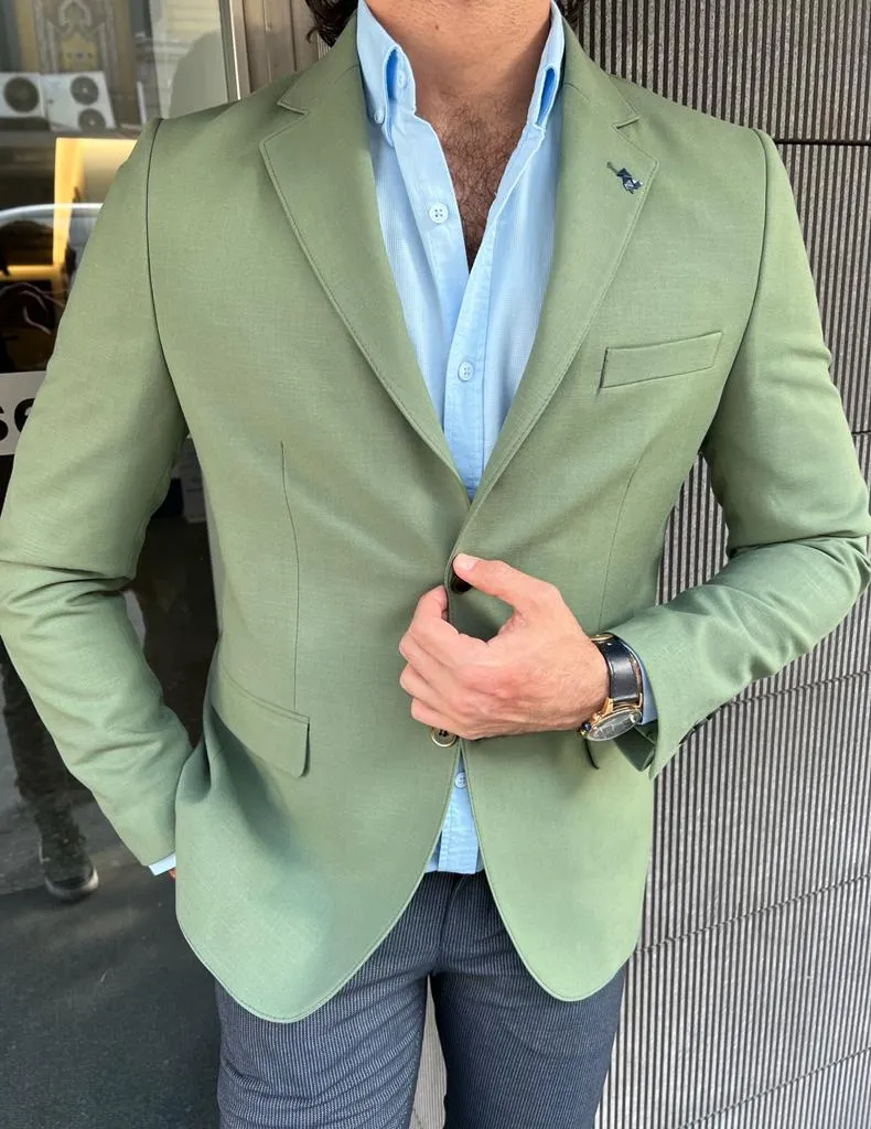 Giovanni Mannelli Dovetail Khaki Blazer