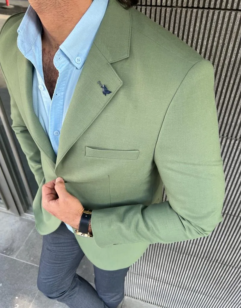 Giovanni Mannelli Dovetail Khaki Blazer