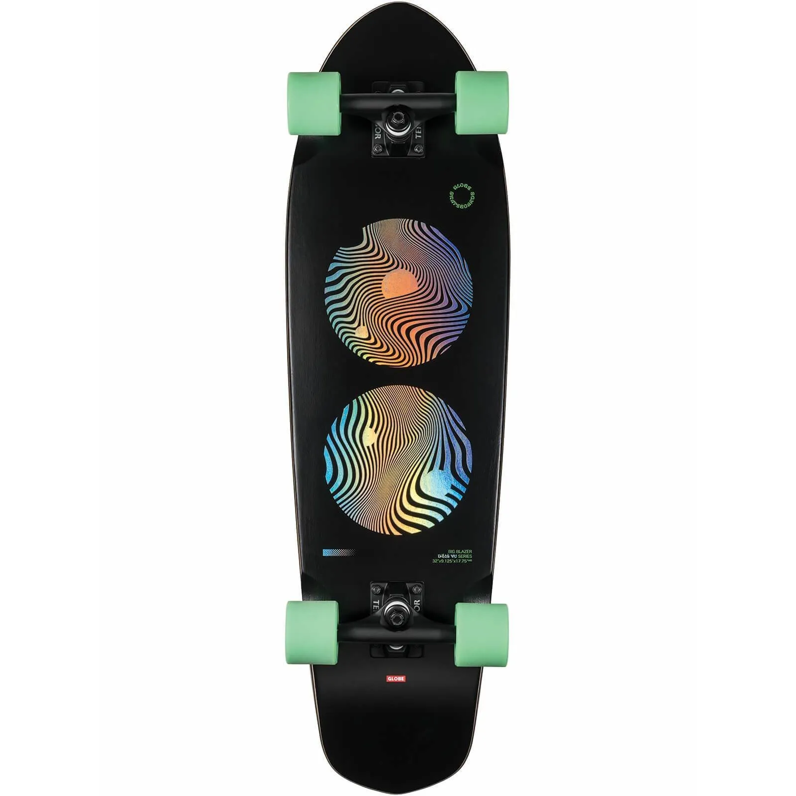 Globe Big Blazer Cruiser Skateboard - Black / Green - 32