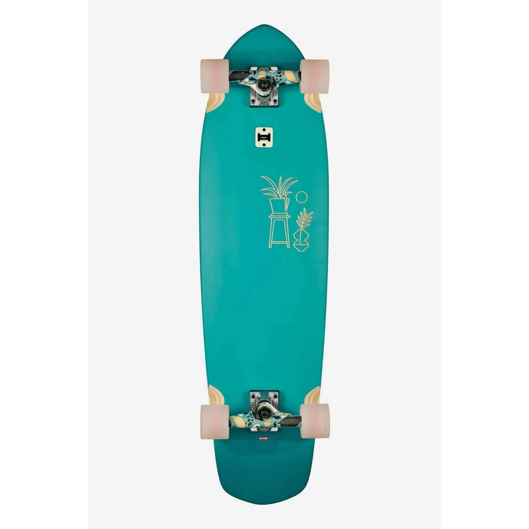 Globe Blazer XL Cruiser 36 Skateboard - Lagoon / Terrazzo