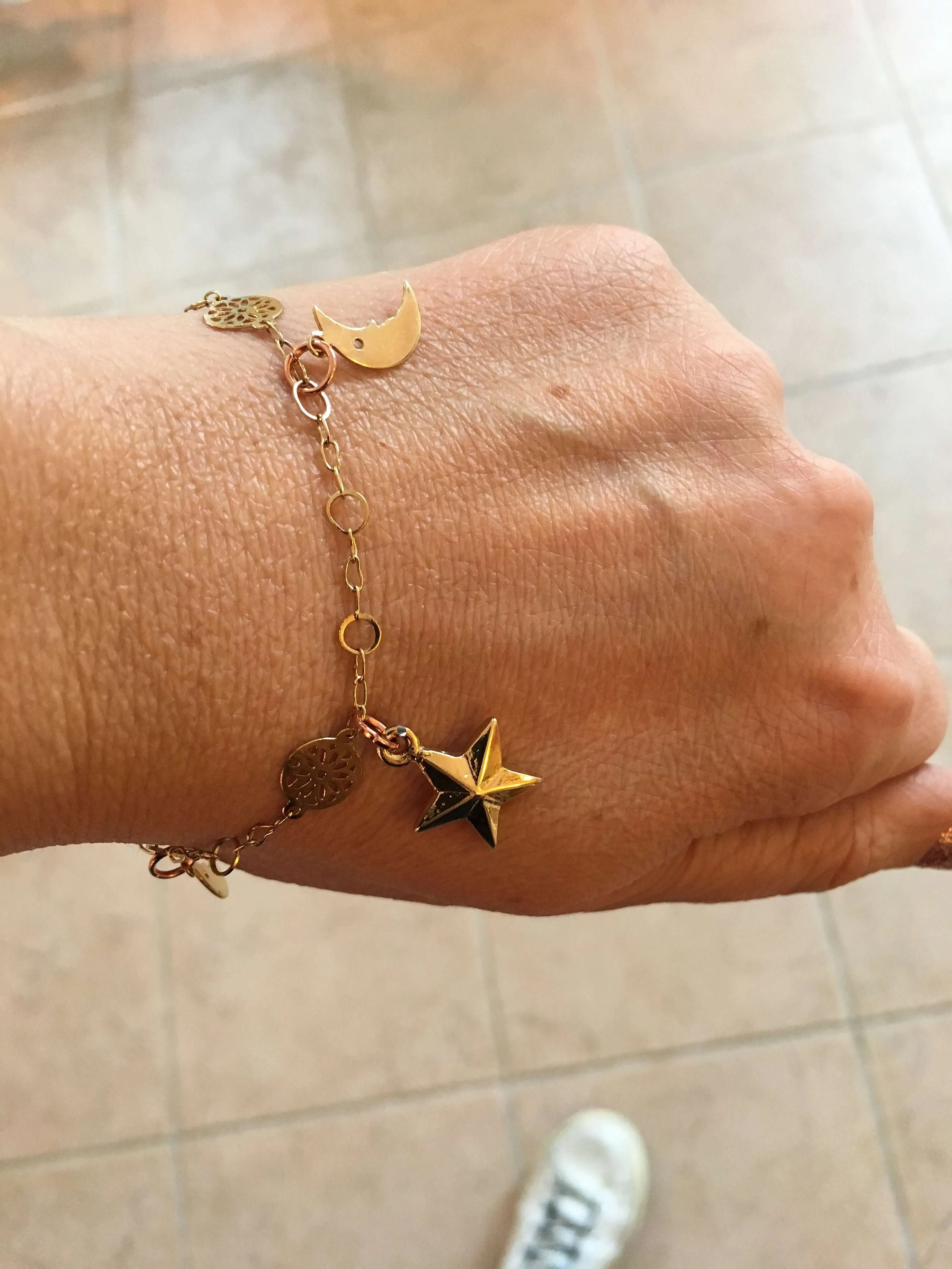 Gold Star Bracelet, Charm Bracelets, Bracelets for Women.