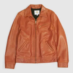 Golden Bear Soft Natural Waxed Leather Jacket