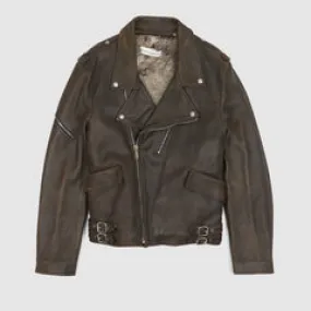 Golden Goose Perfecto Rabbit Shearling Leather Jacket