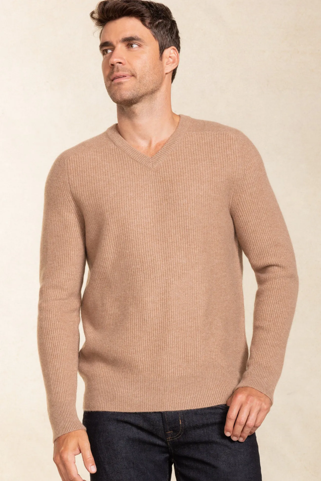 GREGORY V-NECK CASHMERE SWEATER