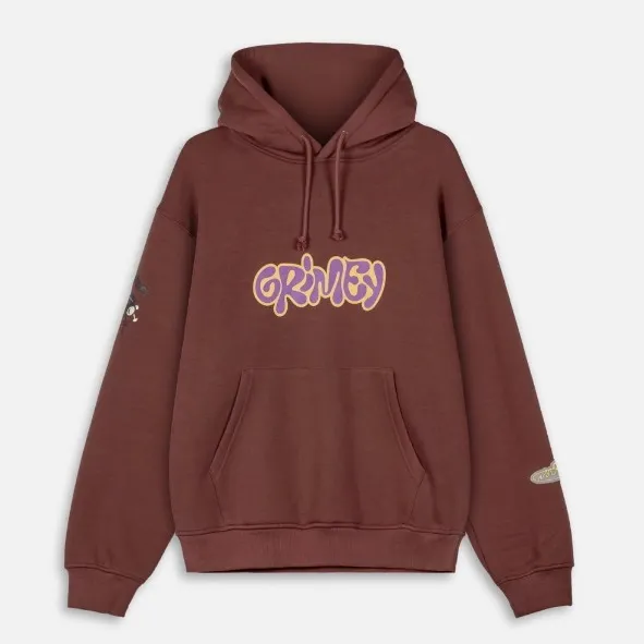 GRIMEY  |Long Sleeves Plain Logo Hoodies