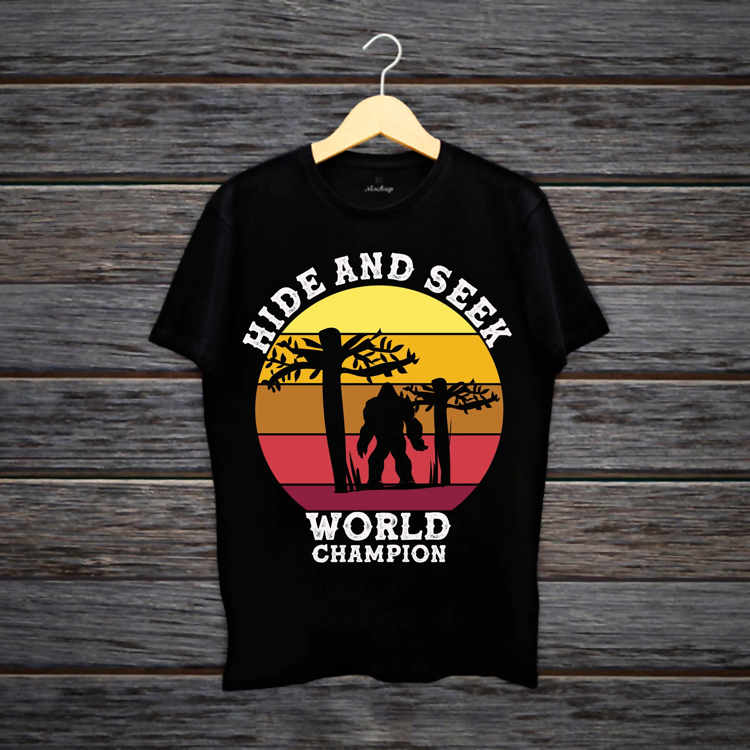 Hide and Seek World Champion | Bigfoot | Retro T-Shirts