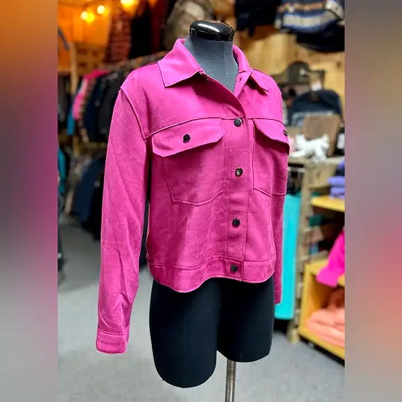 Hot Pink Suede Jacket