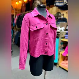 Hot Pink Suede Jacket