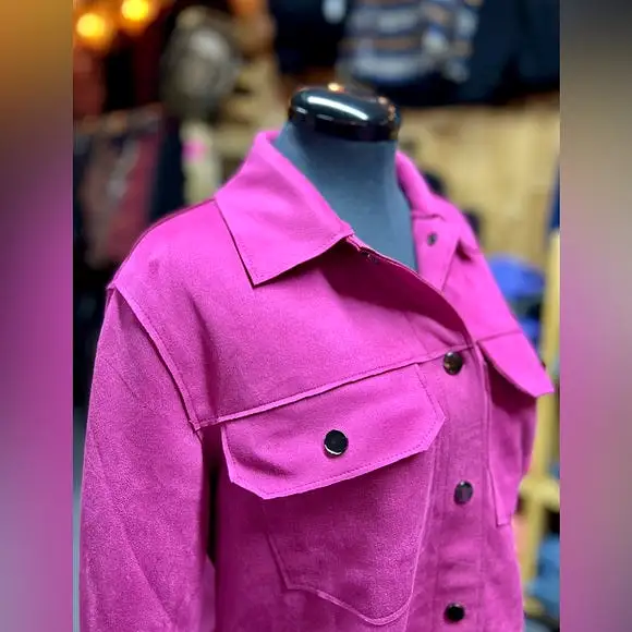 Hot Pink Suede Jacket