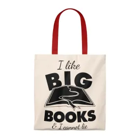 I Like Big Books & I Cannot Lie Canvas Tote Bag - Vintage style