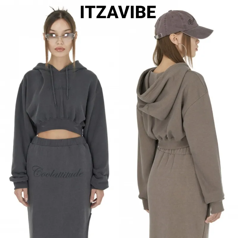 ITZAVIBE  |Street Style Cotton Logo Hoodies & Sweatshirts