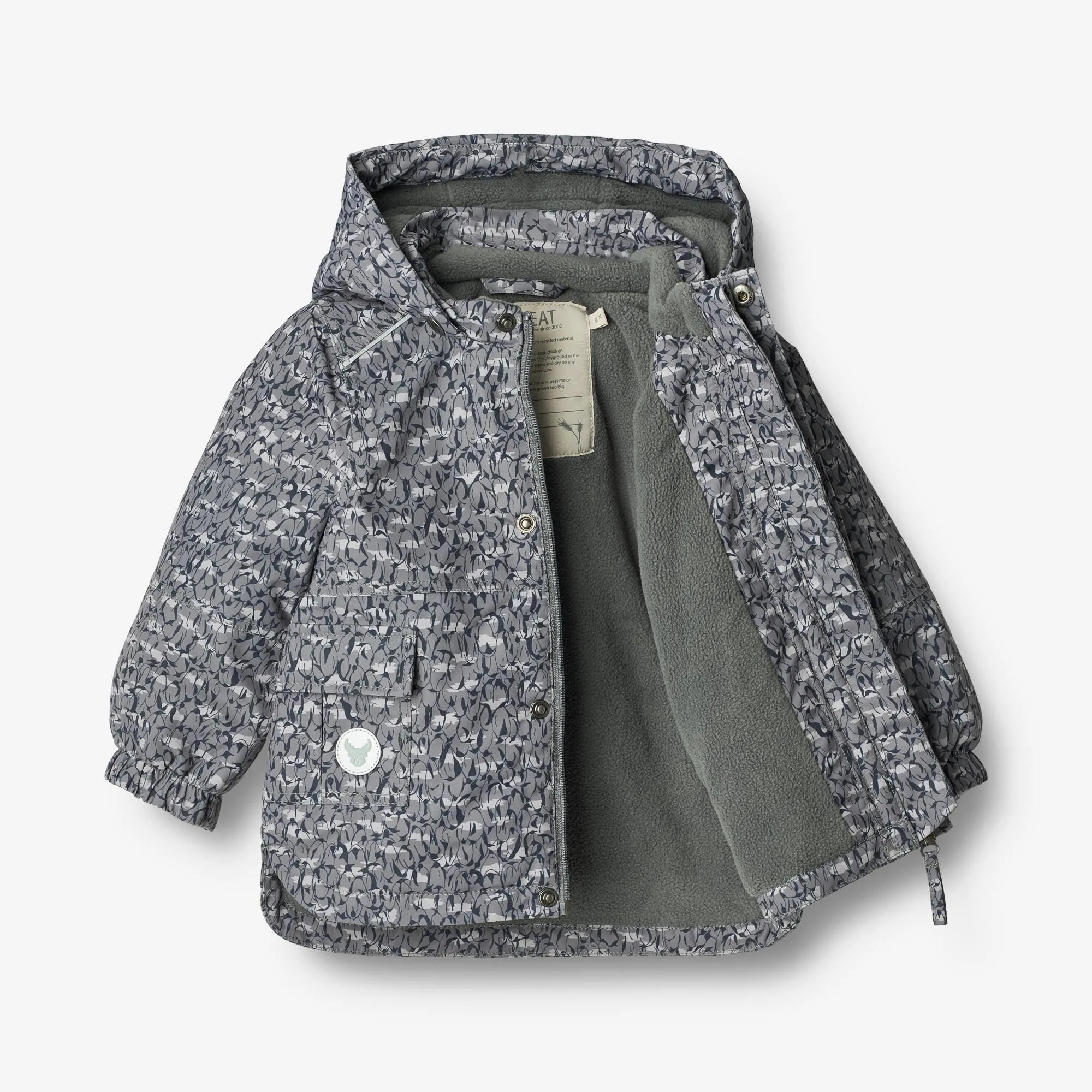 Jacket Johan Tech | Baby - autumn sky penguins