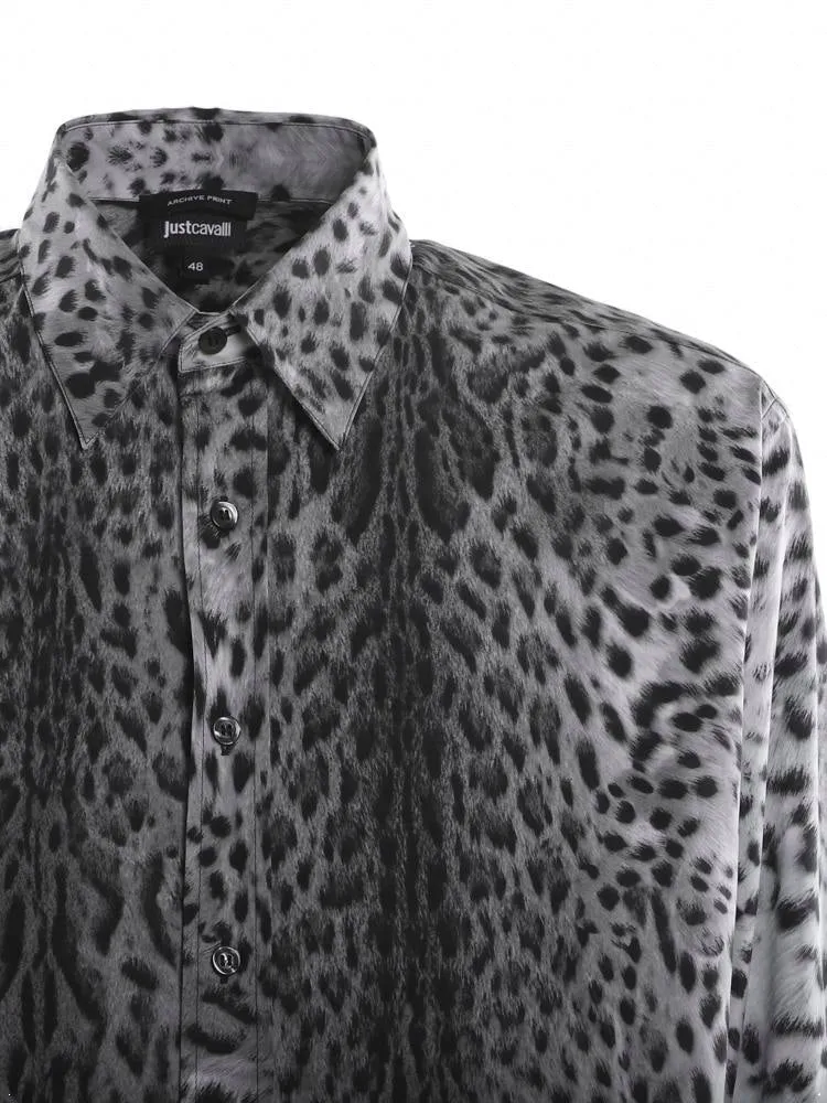 Just Cavalli Animal Printed Long-Sleeved Shirt