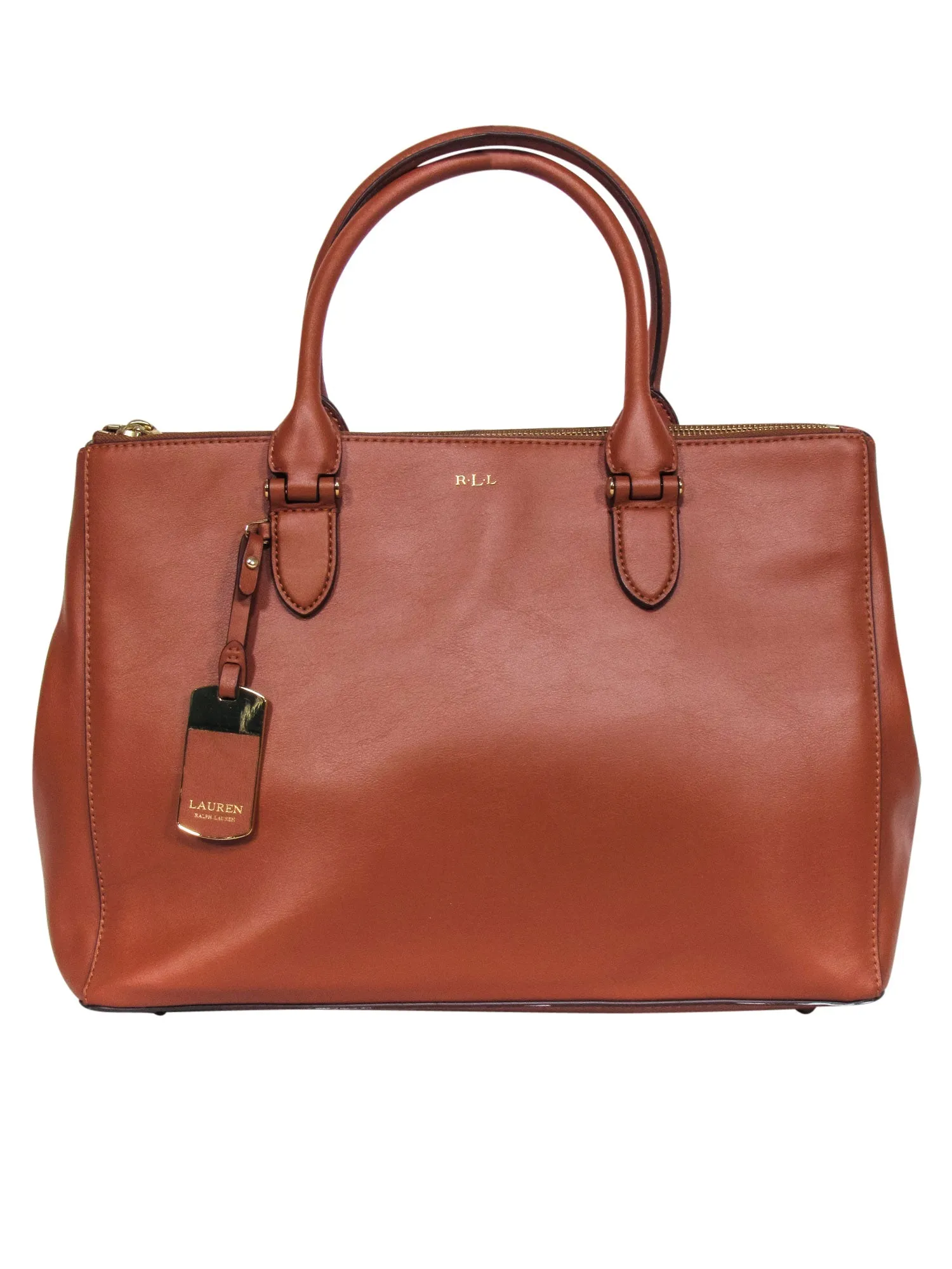 Lauren Ralph Lauren - Tan Leather Large Tote Bag