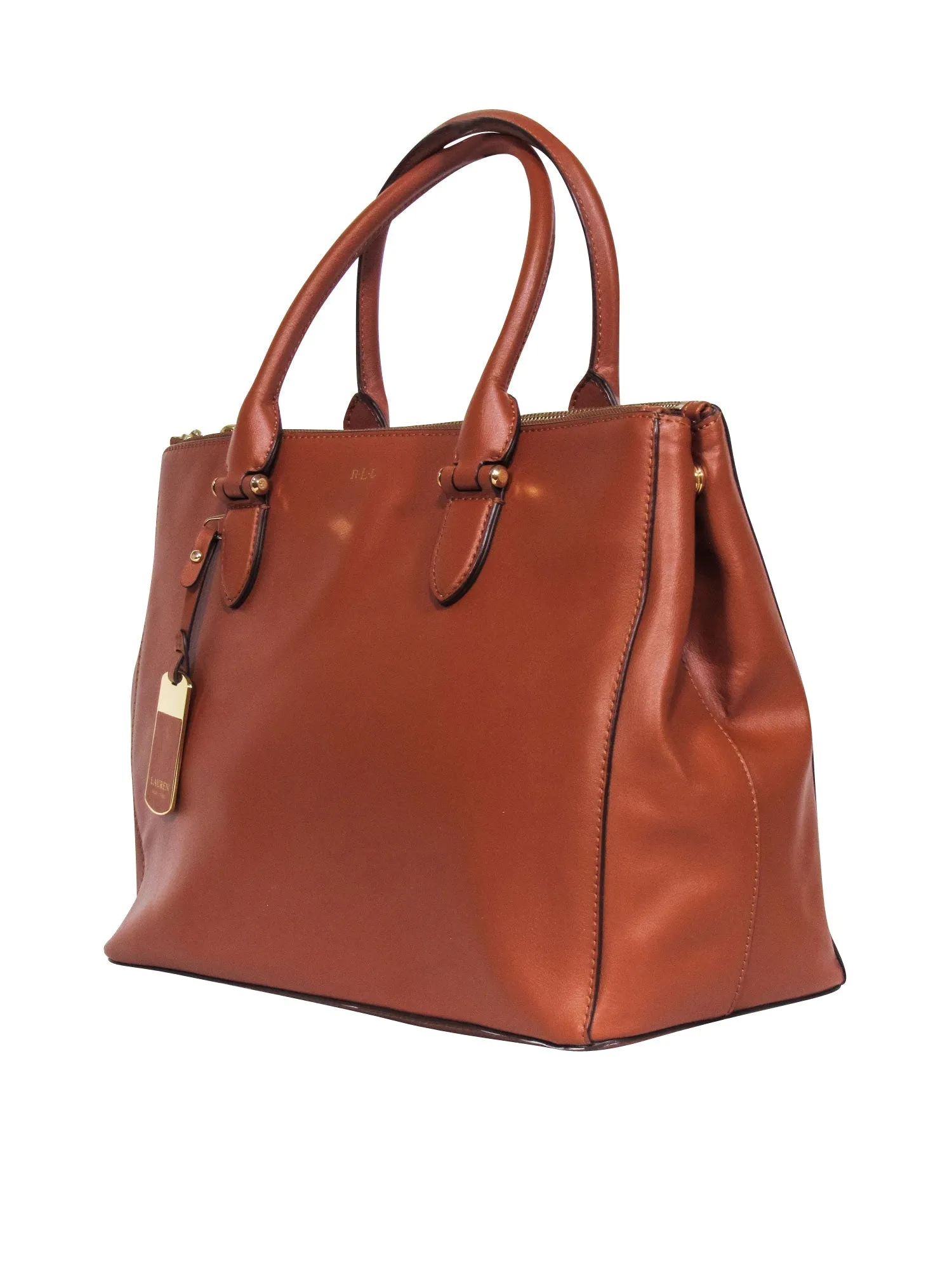 Lauren Ralph Lauren - Tan Leather Large Tote Bag