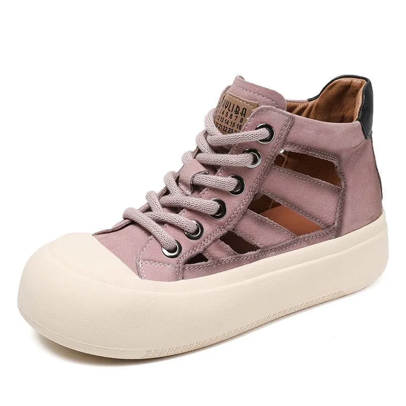 Leather Sneakers Sandals - Women's Casual Shoes WC135