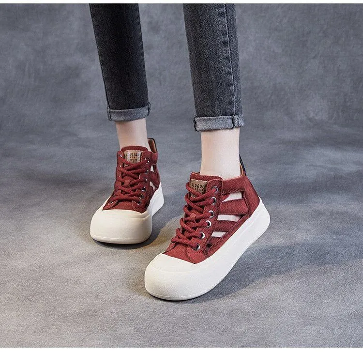 Leather Sneakers Sandals - Women's Casual Shoes WC135