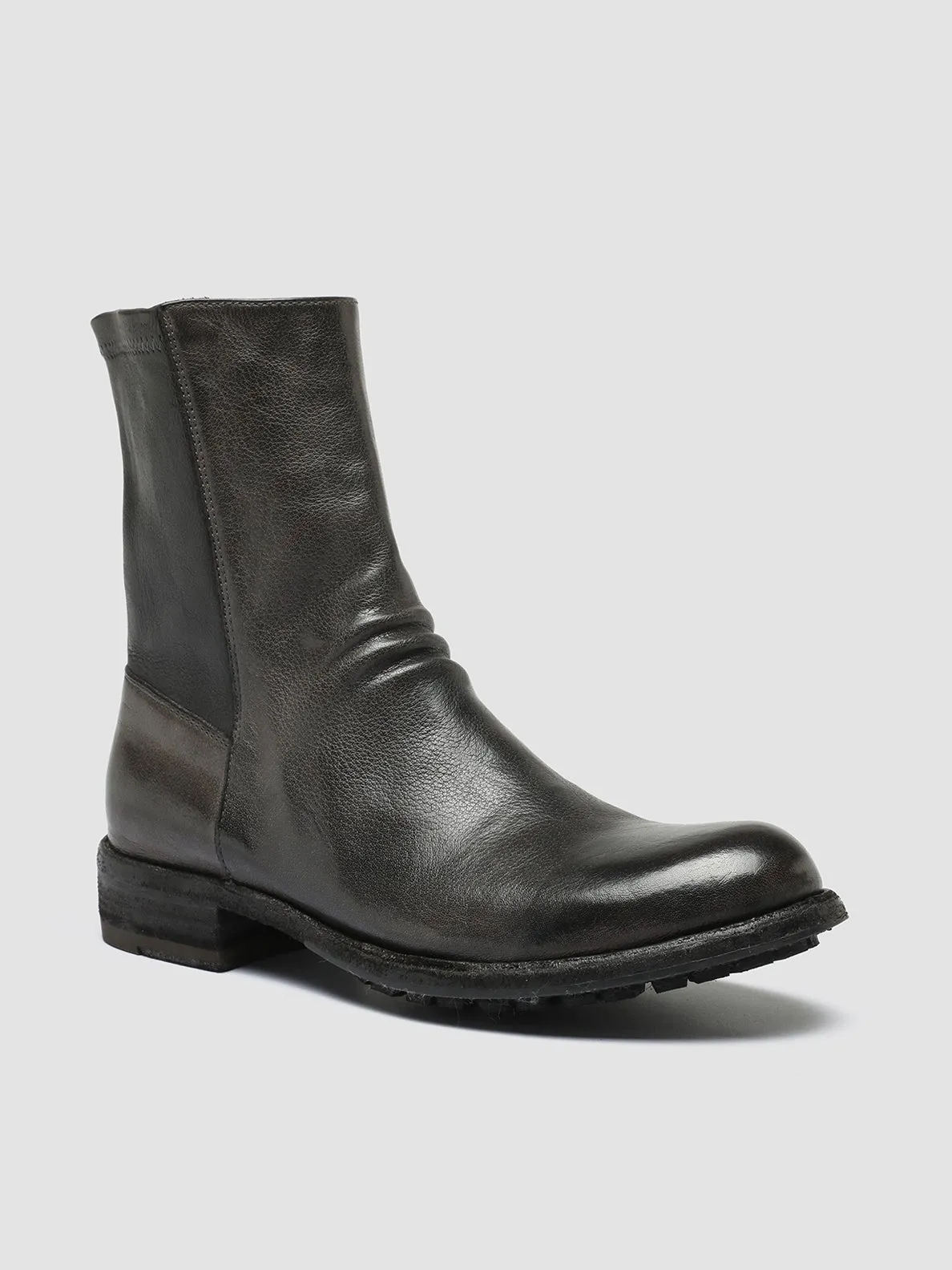 LEGRAND 203 - Grey Leather Zip Boots