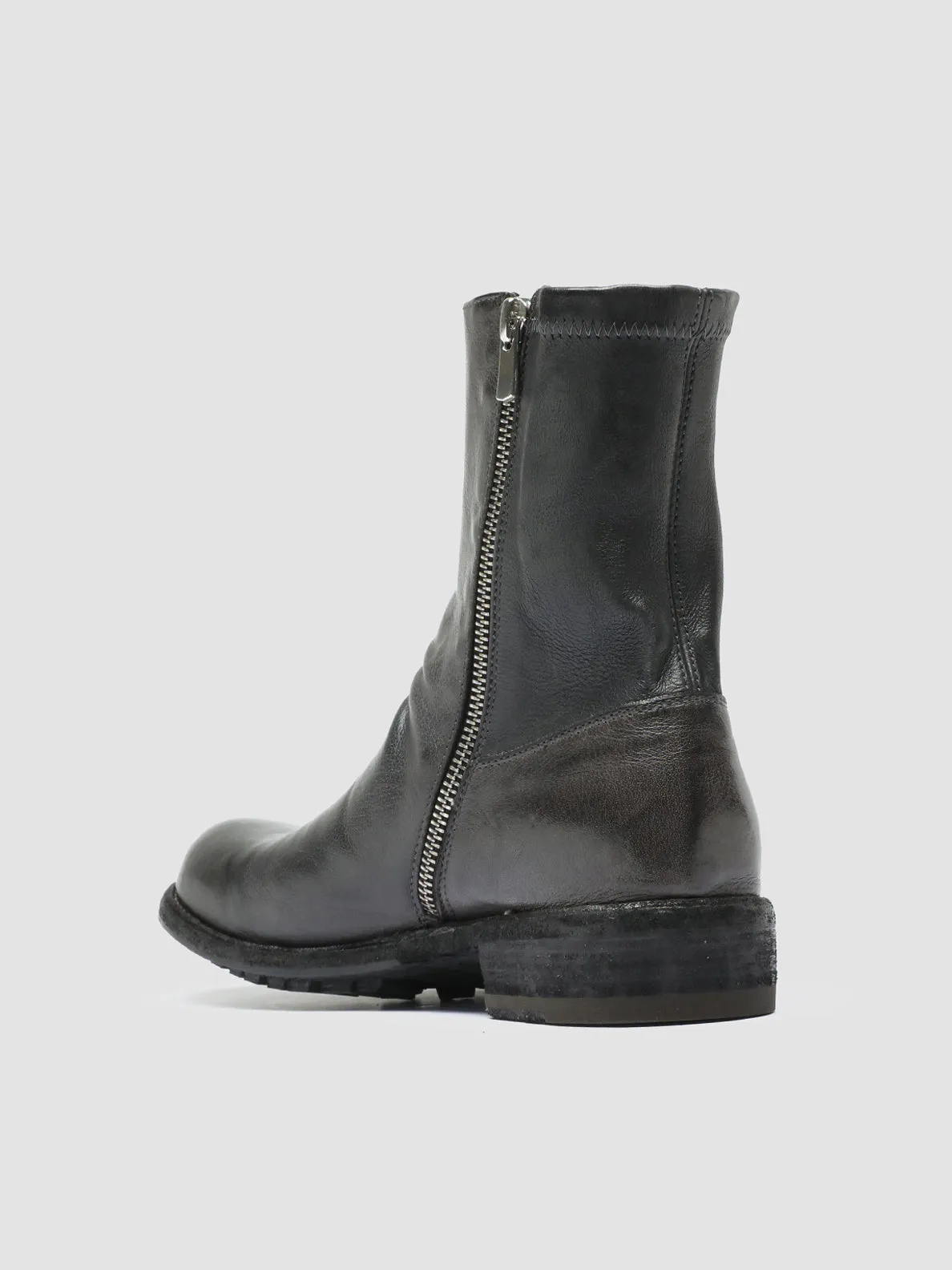 LEGRAND 203 - Grey Leather Zip Boots