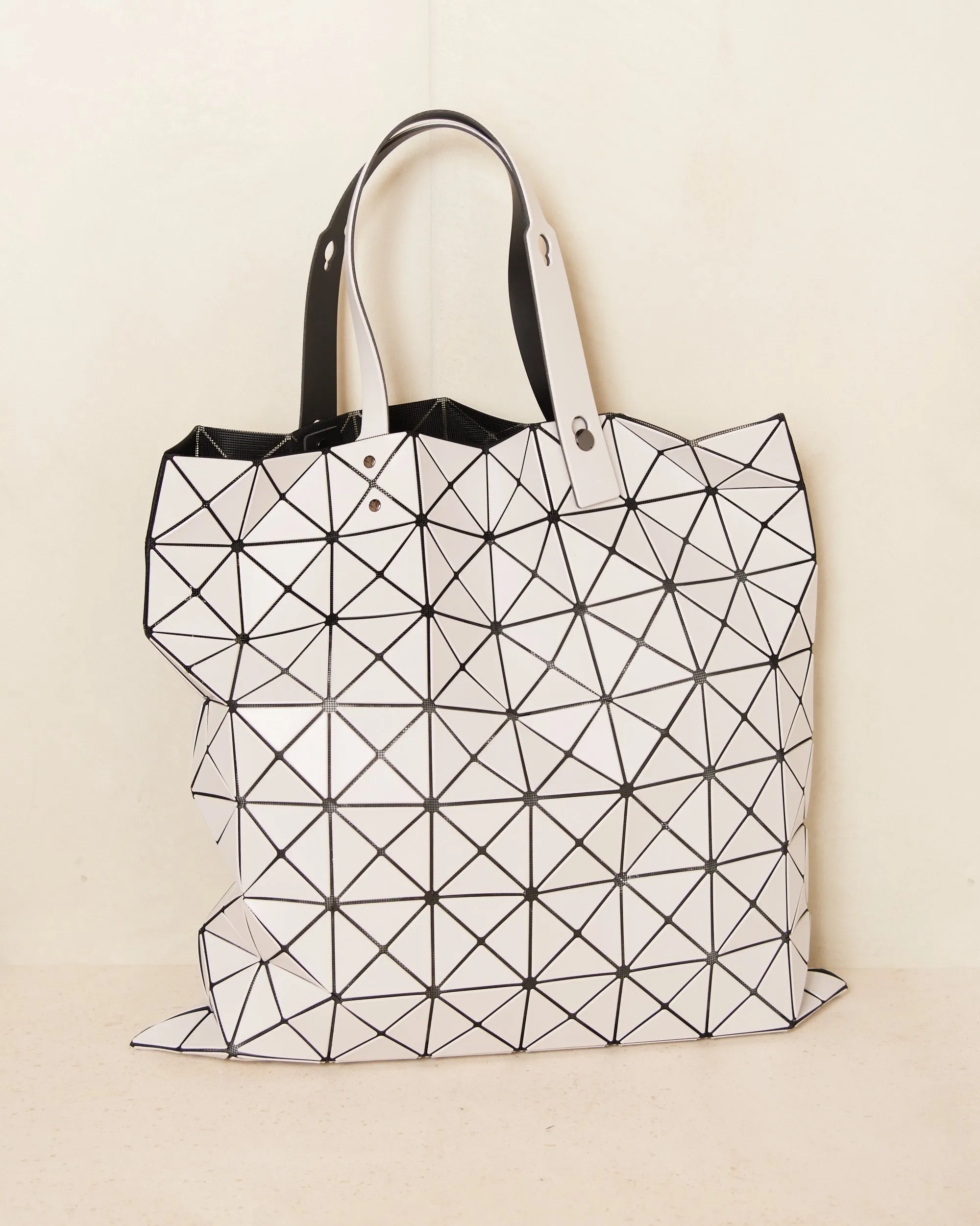 Light Grey Lucent Matte Large Tote Bag