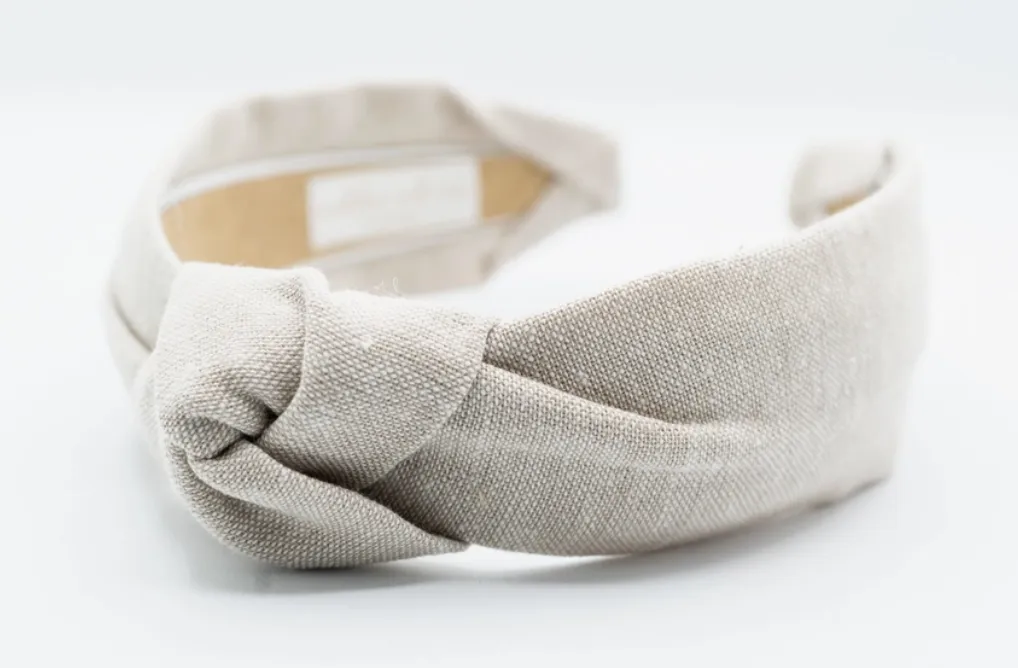 Linen Knot Headband ? Flax