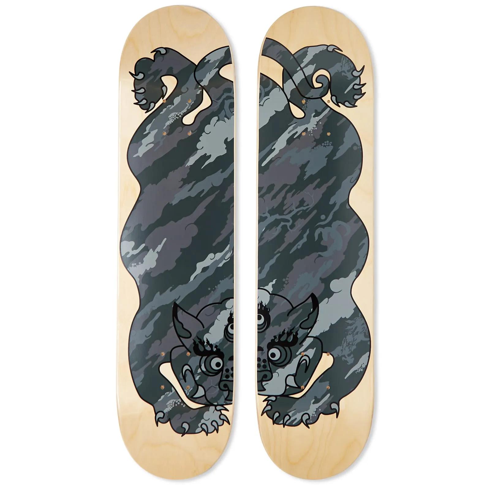 Maharishi Flayed Panther Skate Deck SetBlack